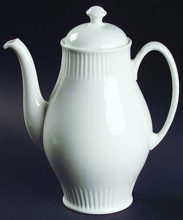 Galaxie White Coffee Pot & Lid