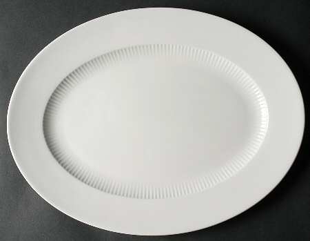 Galaxie White 15" Oval Serving Platter