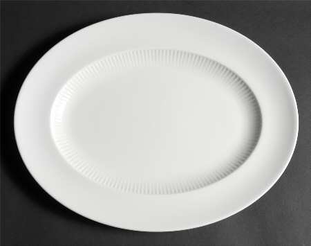 Galaxie White 13" Oval Serving Platter