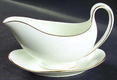 Gloucester (Rim) Gravy Boat with Attached Underplate