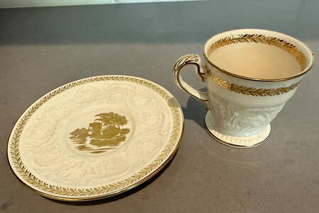 Torbay Gold Footed Demitasse Cup & Saucer Set