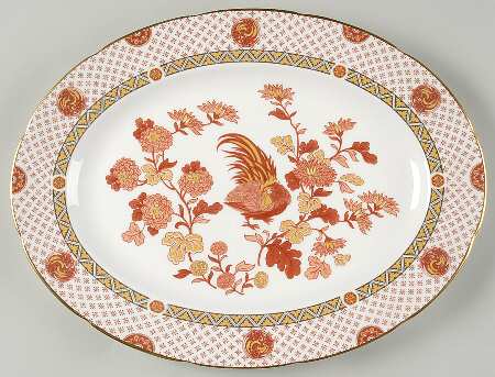 Golden Cockerel 15" Oval Serving Platter