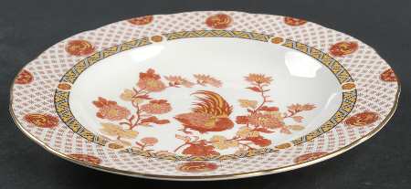Golden Cockerel Large Rim Soup Bowl