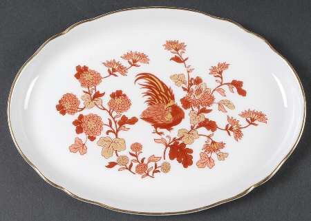 Golden Cockerel Small Oval Tray