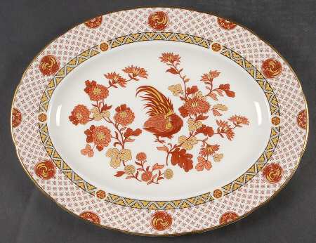 Golden Cockerel 13" Oval Serving Platter