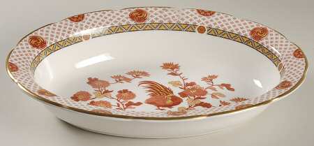 Golden Cockerel 11" Oval Vegetable Bowl