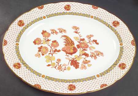 Golden Cockerel 17" Oval Serving Platter