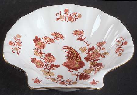 Golden Cockerel Shell Shaped Dish