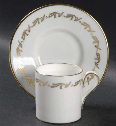 Golden Fleece Bond Shape Demitasse Cup and Saucer Set