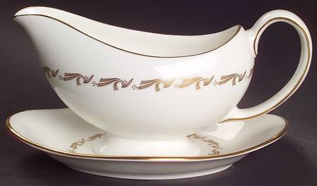 Golden Fleece Gravy Boat with Attached Underplate