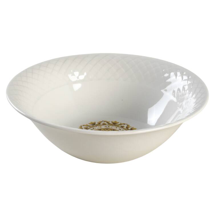 Gold Medallion 8" Round Vegetable Bowl