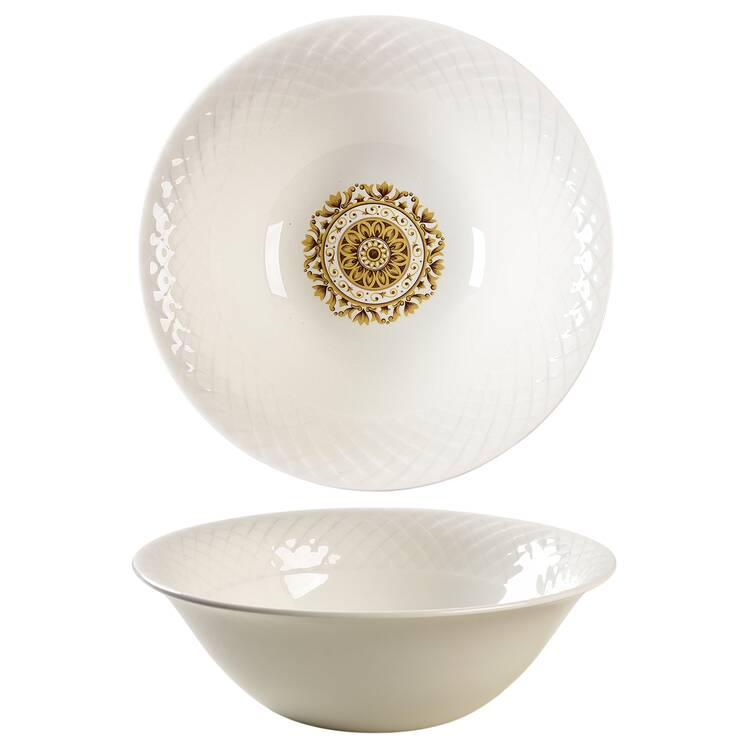 Gold Medallion 8" Round Vegetable Bowl