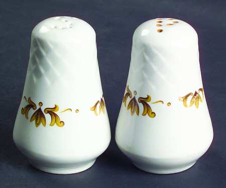 Gold Medallion Salt & Pepper Set