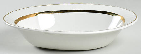Golden Swirl 9" Oval Vegetable Bowl