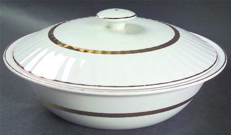 Golden Swirl Round Covered Vegetable