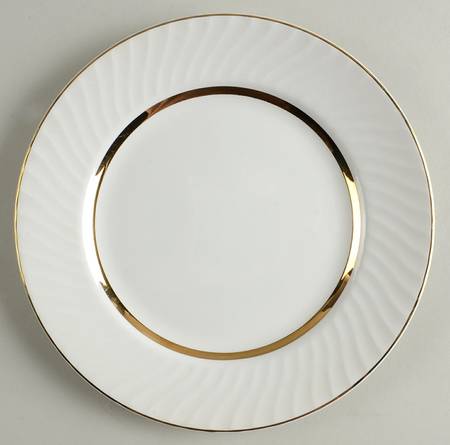 Golden Swirl Luncheon Plate