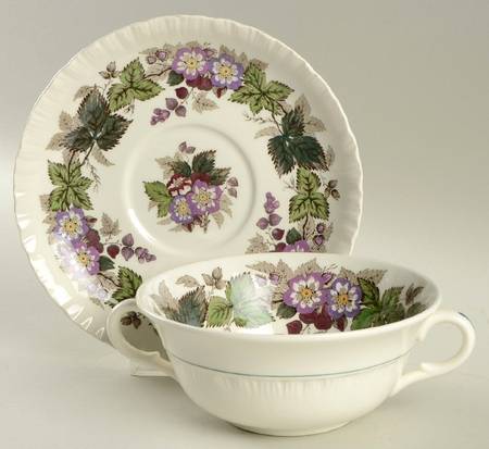 Gratewood Flat Cream Soup Bowl & Saucer Set