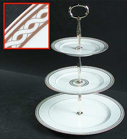 Granville 13 7/8"-14 1/4" 3-Tiered Serving Tray(DP,SP,BB) HC