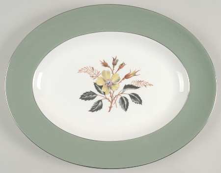 Greenwood (Bone) 13" Oval Serving Platter