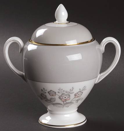 Grey Friar Pink Globe Shape Sugar Bowl & Lid