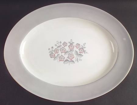 Grey Friar Pink 17" Oval Serving Platter