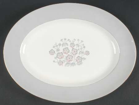 Grey Friar Pink 13" Oval Serving Platter