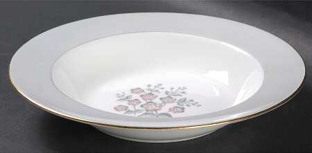 Grey Friar Pink Rim Soup Bowl