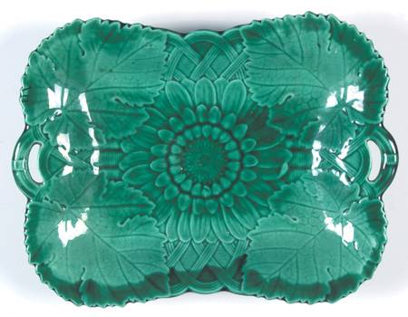 Green Glaze Rectangular Tray