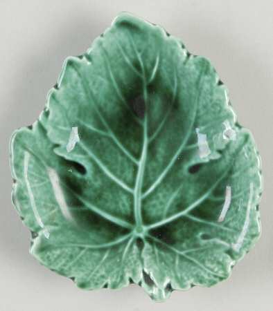 Green Glaze 4" Leaf Dish
