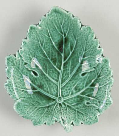 Green Glaze 5" Leaf Dish