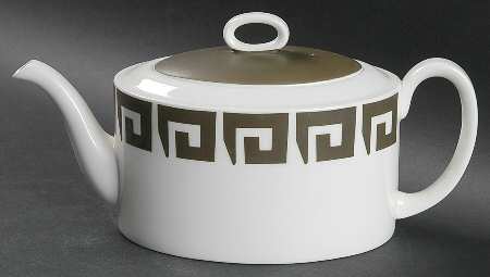 Green Keystone Teapot & Lid