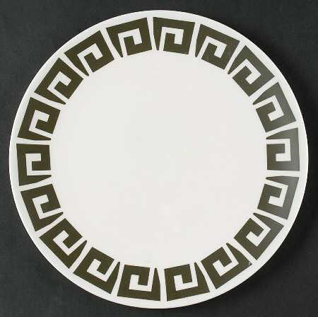 Green Keystone Luncheon Plate