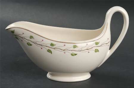 Green Leaf Gravy Boat