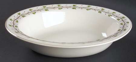 Green Leaf 9" Oval Vegetable Bowl