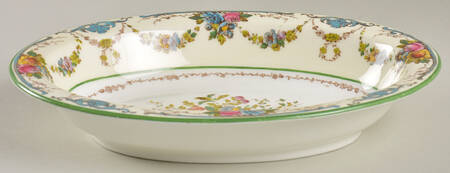 Grosvenor (W697, Cream Rim) 8" Oval Vegetable Bowl