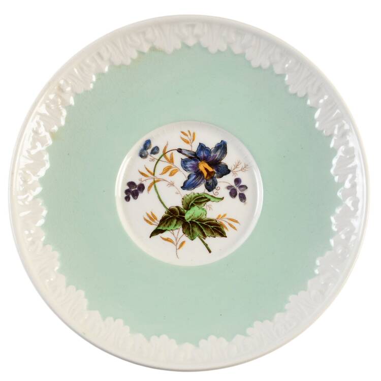 Hampton Court (Green Rim) Saucer for Cream Soup Bowl