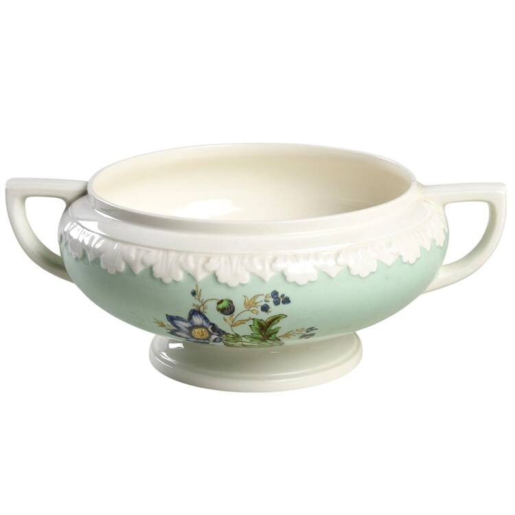 Hampton Court (Green Rim) Round Vegetable No Lid