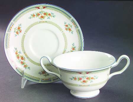 Hampshire Footed Cream Soup Bowl & Saucer Set