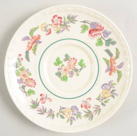 Harlech (Floral Rim & Center, No Trim) Saucer for Demitasse Cup