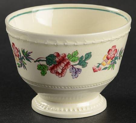 Harlech (Floral Rim & Center, No Trim) Open Sugar Bowl