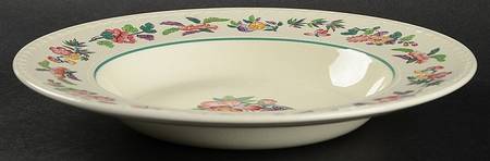 Harlech (Floral Rim & Center, No Trim) Rim Soup Bowl