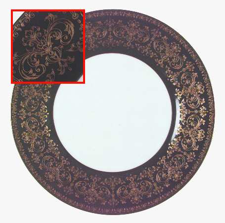 Harlech Green (Green Rim, Gold Scrolls) by Wedgwood