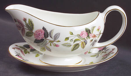 Hathaway Rose Gravy Boat & Underplate by Wedgwood