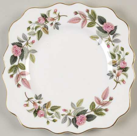 Hathaway Rose Square Salad Plate