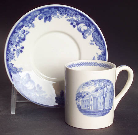 Harvard University Blue Flat Demitasse Cup & Saucer Set