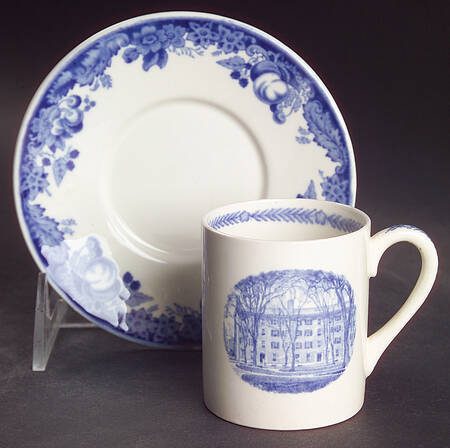 Harvard University Blue Flat Demitasse Cup & Saucer Set