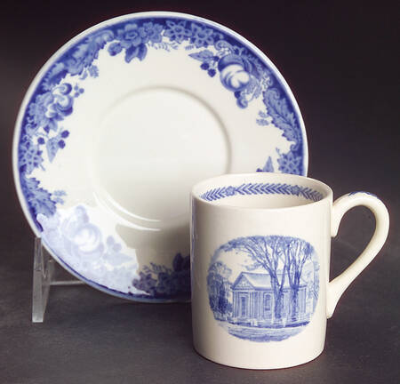 Harvard University Blue Flat Demitasse Cup & Saucer Set