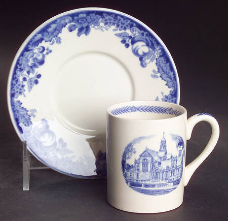 Harvard University Blue Flat Demitasse Cup & Saucer Set