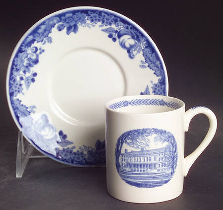 Harvard University Blue Flat Demitasse Cup & Saucer Set