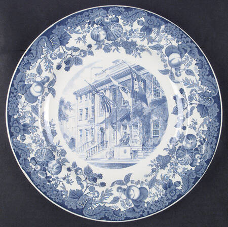 Harvard University Blue Dinner Plate